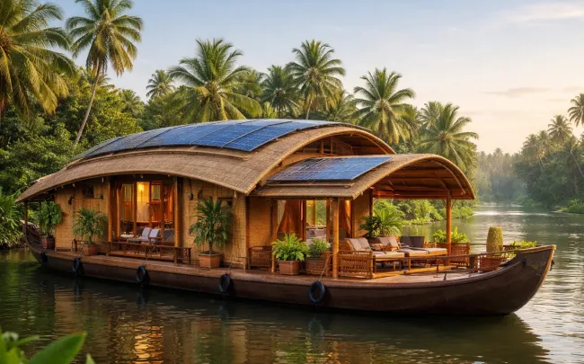Sustainable houseboat Alleppey